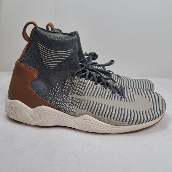 NIKE‎ ZOOM MERCURIAL XI FK FLYKNIT DARK GREY-PALE GREY SZ 10.5 844626-003 - Picture 1 of 13
